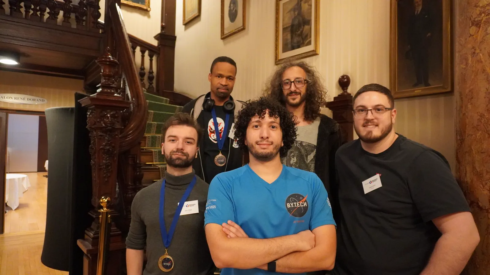 Bytech CTF 2025 - the winning BTBS team with their medals
