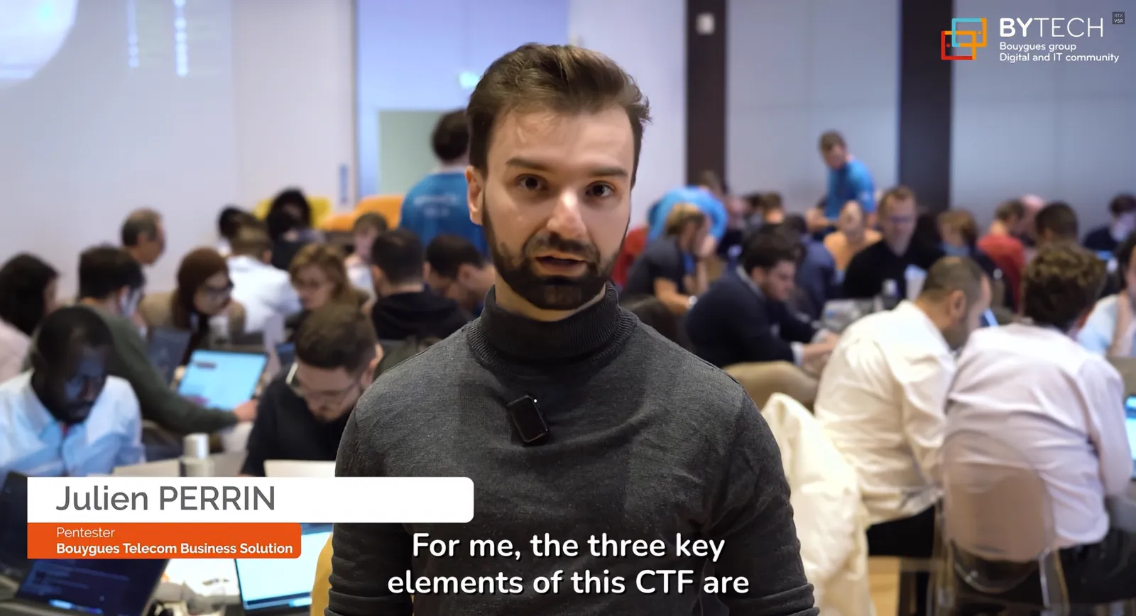 Bytech CTF 2025 - Julien Perrin interviewed during the competition