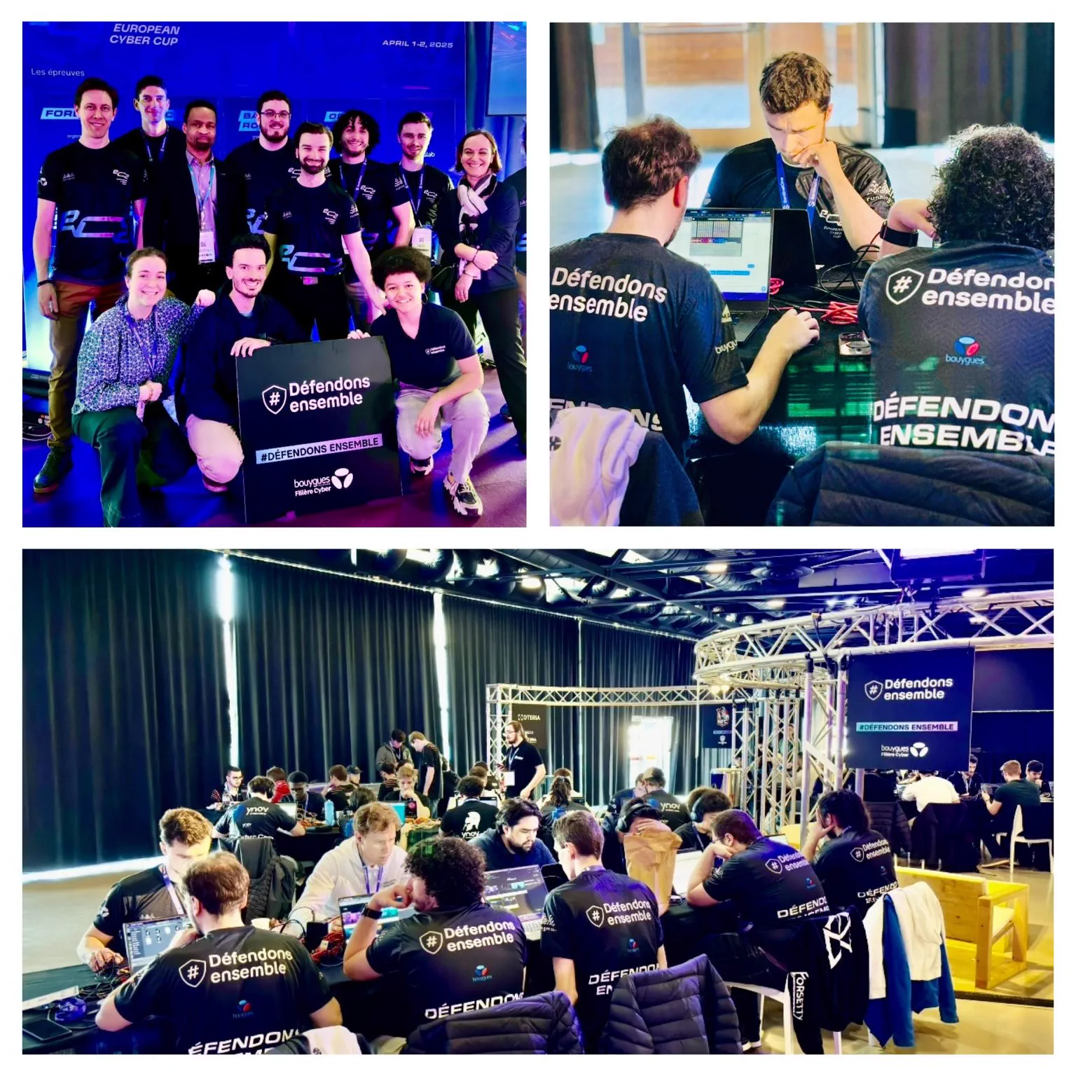 European Cyber Cup 2025 - the Bouygues cyber teams competing under the Defendons Ensemble banner