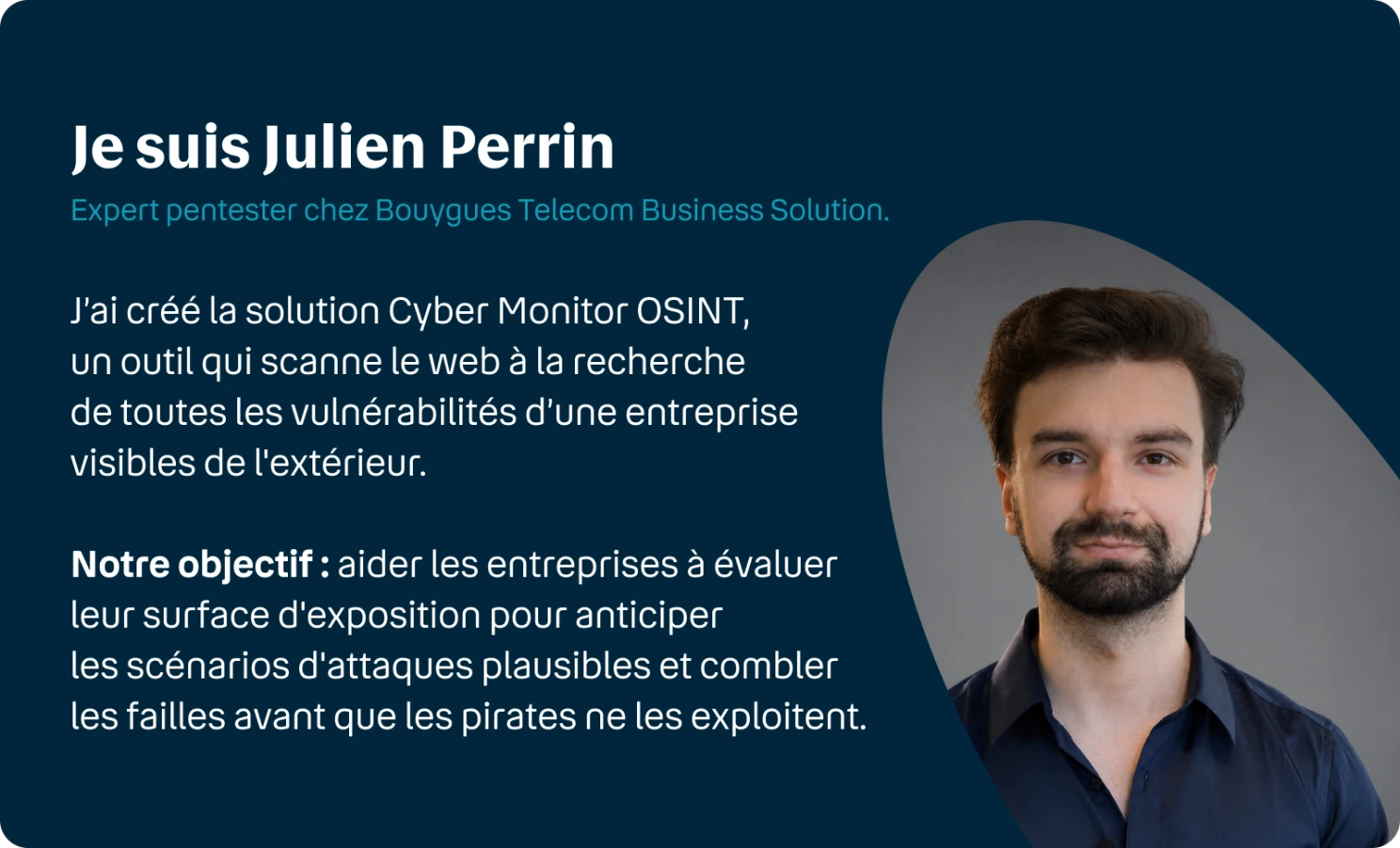 Shift interview - Julien Perrin, expert pentester, presenting Cyber Monitor OSINT